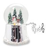Snow Globe Christmas Music Box Snowman Standing with Child on