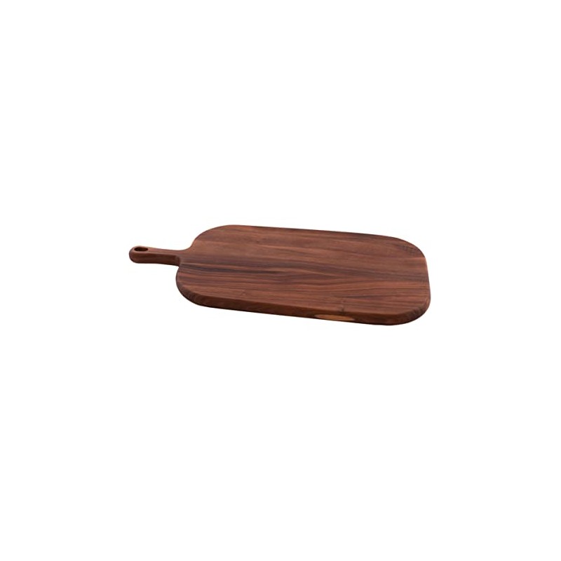 Point-Virgule Walnut Wood Serving Board with Handle, Perfect for Serving