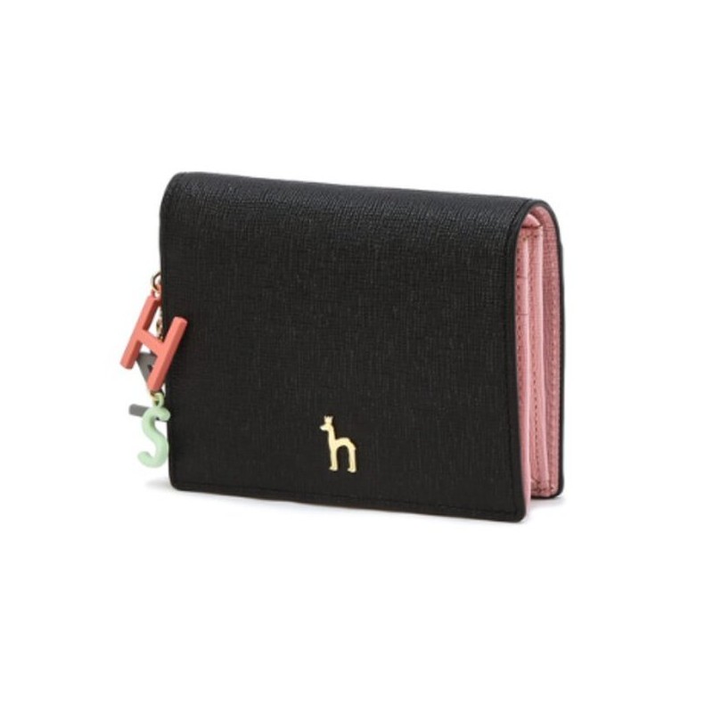 Hazzys (대구신세계)블랙 퍼피장식 소가죽 반지갑 HIWA5F617BK (Daegu Shinsegae) Black Puppy
