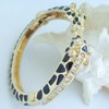 Unique Animal Giraffe Bracelet Bangle Cuff Clear Austrian Crystal (Gold-Tone