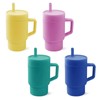 Silicone Tumbler with Straw & Handle, 1 Count Leak-resistant Straw