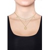 Elli Women's Astro Sun Moon Necklace with Crystals in 925