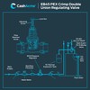 Cash Acme EB45 Pressure Regulating Valve, Double Union, 3/4 Inch