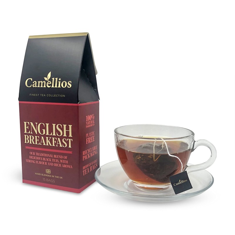 English Breakfast Tea, Pyramid Tea Bags, Camellios (120 Tea Bags,