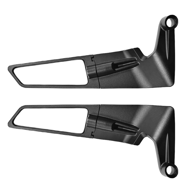 Ieron 2Pcs Modified Motorcycle Wing Rearview Mirrors, Adjustable Rotating Side