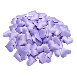 AKOAK 100 Pcs Love Heart Shaped Sponge Petals Handmade DIY Petal Birthday Table Wedding Party Supplies Decoration (Purple)