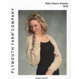 Plymouth Yarn Woman's Bolero - Plymouth Knitting Pattern 1838 - Baby Alpaca Ampato - 32"-48"