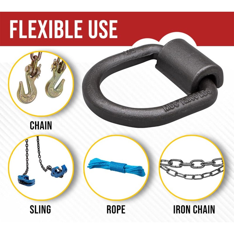 Mytee Products (12 Pack) 1/2" Heavy Duty Weld-On Forged D