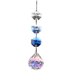 New Suncatcher 3 Rows 20mm Ball Color (Aurora) (Blue)