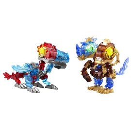 Bizak Biosaurus Battle Twin Pack, Discover and Build the Electronic Creatures Inside, 20-24 Pieces, 4 Models to Collect (62008129)