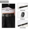 Grommet PU Leather Belts Y2K Punk Waist Belts Double Grommet