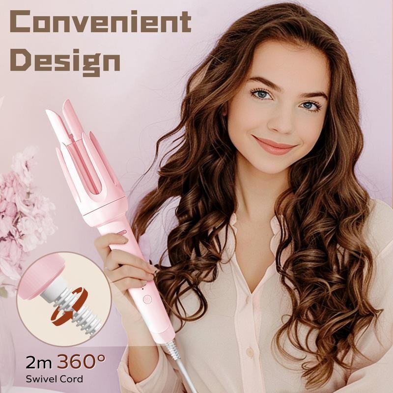 Automatic Hair Curling Iron with 4 Temperature & Timer, Automatic