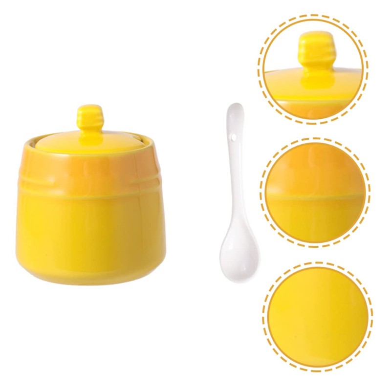 Gatuida Ceramic Condiment Jar Set Salt Shaker Seasoning Containers Bottle