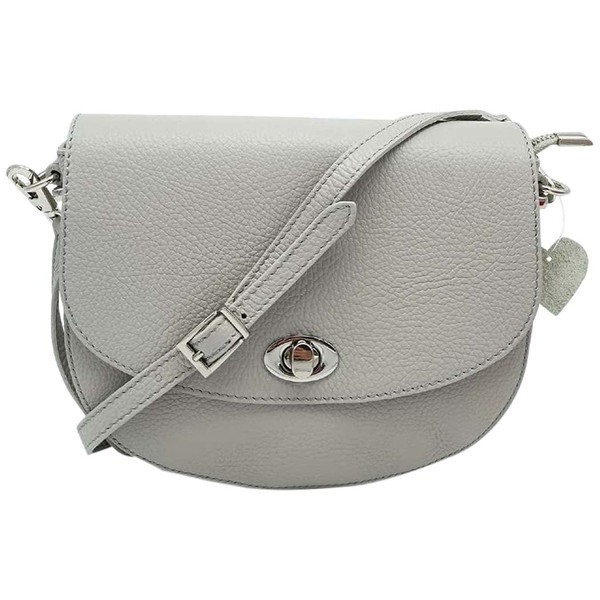 Puccio Pucci Womens TRLBC100078 Light Grey Leather Bag, lightgrey