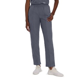 Landau Essentials Relaxed Fit 2-Pocket Elastic Scrub Pants for Women 8320 Steel Grey