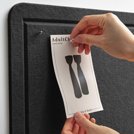 Bulletin Board, 36 x 24 inches Felt Board - Decorative Pin Board, Cork Board Alternative for Wall, 3' x 2' Foldable Picture Board Self-Adhesive Vision Board Prayer Board with 20 Pushpins - Black