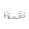 Alex and Ani AA765823SS,Evil Eye Crystal Cuff,Shiny Silver,Blue, Bracelets