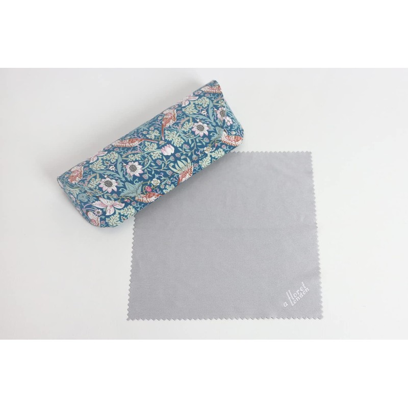 DDintex FLORET LONDON Glasses Case 02 Strawberry Thief Green 16×6×3.5cm