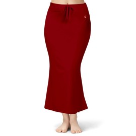 TRENDMALLS Women's Polyester Spandex Saree Shapewear Petticoat for Women, Cotton Blended,Petticoat,Skirts for Women,Shape Wear Dress for Saree Shaper Red