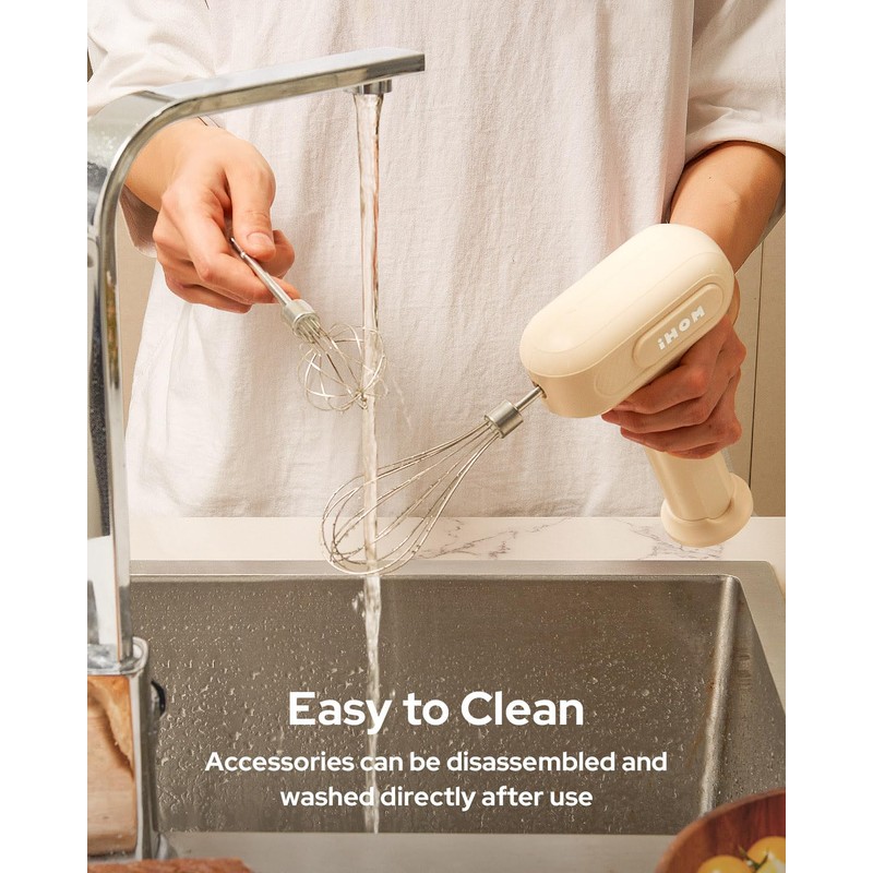 3-in-1 Hand Mixer, hand mixer electric handheld with Garlic Chopper