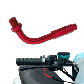 Lyxheth 90 Degree Throttle Cable Adjuster, Throttle Cable Ends, Aluminum Alloy Motorcycle Throttle Regulator, Universal Accelerator Adjuster Accessories Fit for Most Motorcycles Dirt Bikes (Red)