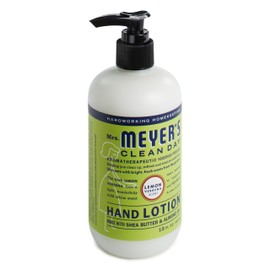 MRS. MEYER'S CLEAN DAY Hand Lotion for Dry Hands, Non-Greasy Moisturizer Made with Essential Oils, Lemon Verbena, 12 oz