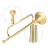 Brass C Bugle Call Gold-Plated Trumpet Cavalry Horn with Mouthpiece