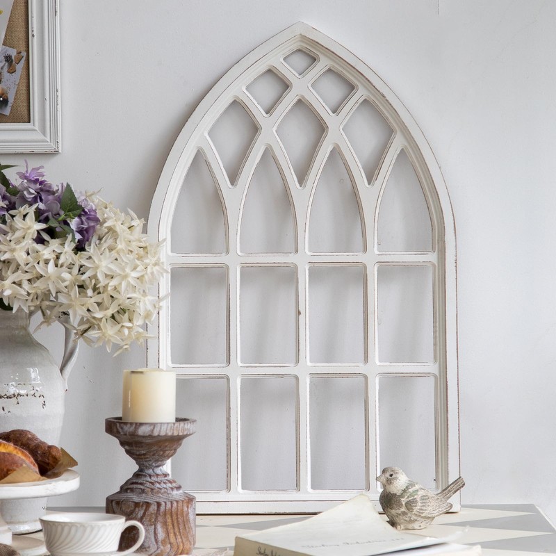 Sintosin Rustic Arched Window Frame 20 x 32 Inch, Hanging