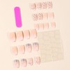24Pcs Christmas Press on Nails Medium Artificial Square Acrylic False