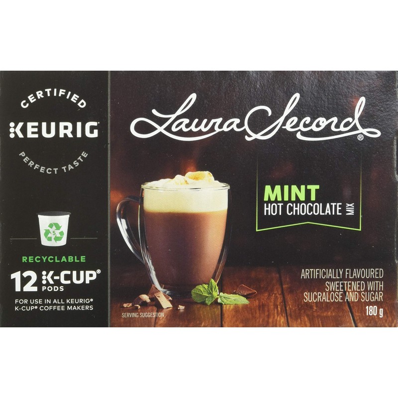 Laura Secord Mint Hot Chocolate Mix for Keurig K-cup, 12