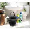 SAMMART Collapsible Plastic Bucket - Foldable Round Tub with handle