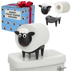 Sheep Toilet Paper Holder 1 Pack, Cute Animal Toilet Paper Holder, Unique Farmhouse Bathroom Decor and Accessories, Modern Tissue Roll Storage, Funny Home Gift Set