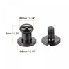 sourcing map 5 Set 6mm Solid Brass Round Head Stud