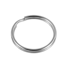 OSELTYATH 30pcs Round Key Rings, Silver Key Ring Hoops, Stainless Steel 304S15 Material Split Rings, Keyrings for Crafts (0.98''/25mm)