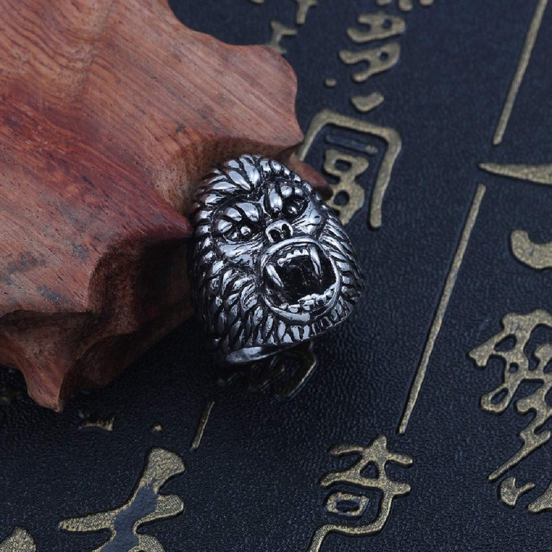 PikaLF Gorilla Ring for Men, Angry Orangutan Ring Big Monkey