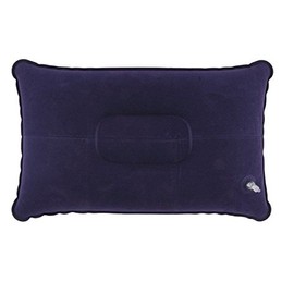 AoE Performance Navy Blue Inflatable Pillow Compact Suede Neck Support Cushion Camping Flight Travel Comfort Sleep Airplane Car Beach Office Rest