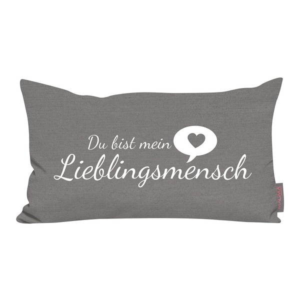 Magma Heimtex “Lieblingsmensch” Favourite Person Cushion 30 x 50 cm Made in Germany, 30X50