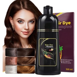 Champú de coloración instantánea, champú de coloración, cobertura de canas (marrón oscuro)