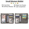 GOIACII Women's Vintage Leather Wallet, RFID Blocking Large and Long