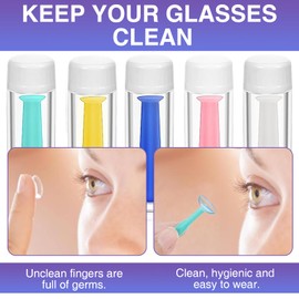 Landrain 10 Stück Kontaktlinsen Sauger Weiche Linsen, Kontaktlinsen Einsetzhilfe, Kontaktlinsensauger