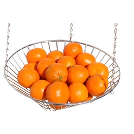 Deco Brothers Hanging Fruit Basket, 3-Tier, Chrome