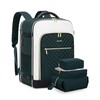 LOVEVOOK Women's Hand Luggage Backpack Large 40L, Dark green, white,