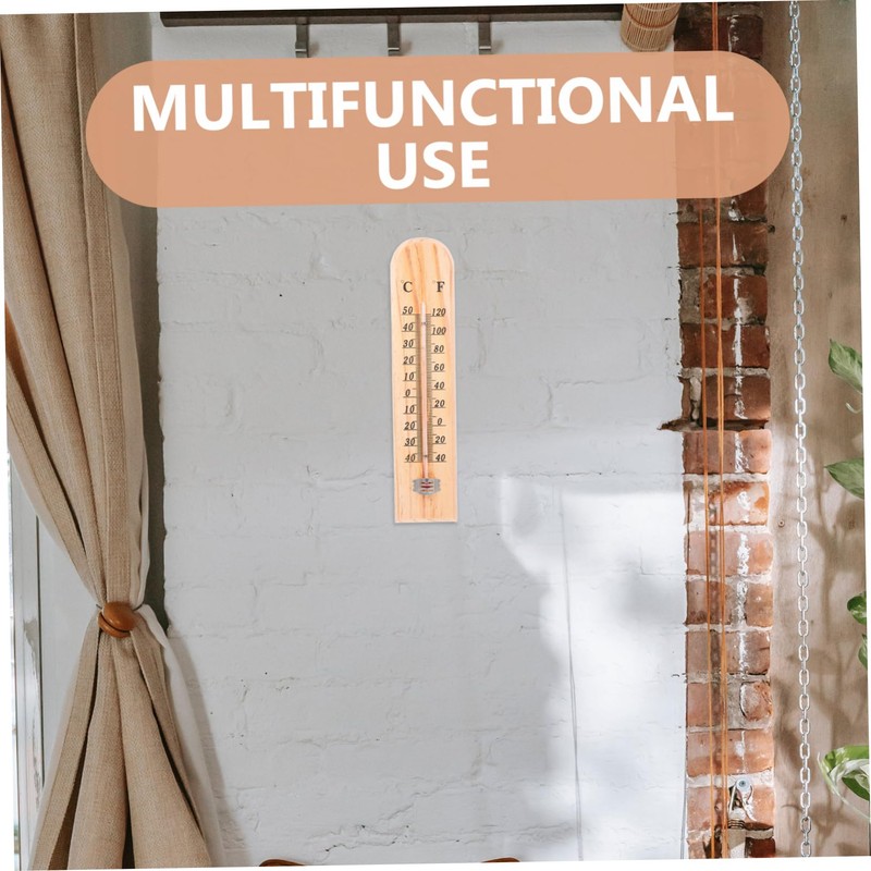 BESPORTBLE Accurate Room Thermometer for : Wooden Wall Mount Weather