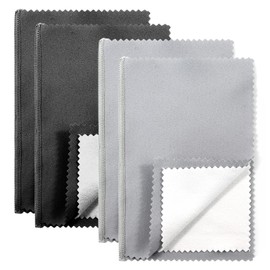 Silver Polishing Cloth, 4pcs Jewelry Polishing Cleaning Cloth Sterling Silver and Gold Double-Sided Jewelry Cleaner Cloths for Silverware