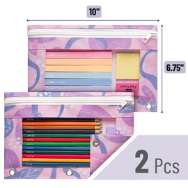 Mr. Pen- Pencil Pouch, 2Pack, Pencil Pouches, Pencil Pouch for 3 Ring Binder Pencil Pouch, Pencil Cases, Pencil Case for Binder Pouch, Zipper Pencil Pouch, 3 Ring Binder Pouch, Pencil Bags with Zipper