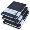 Notebook A5, Pack of 3 Black Hardcover Journal Notebooks, Lined