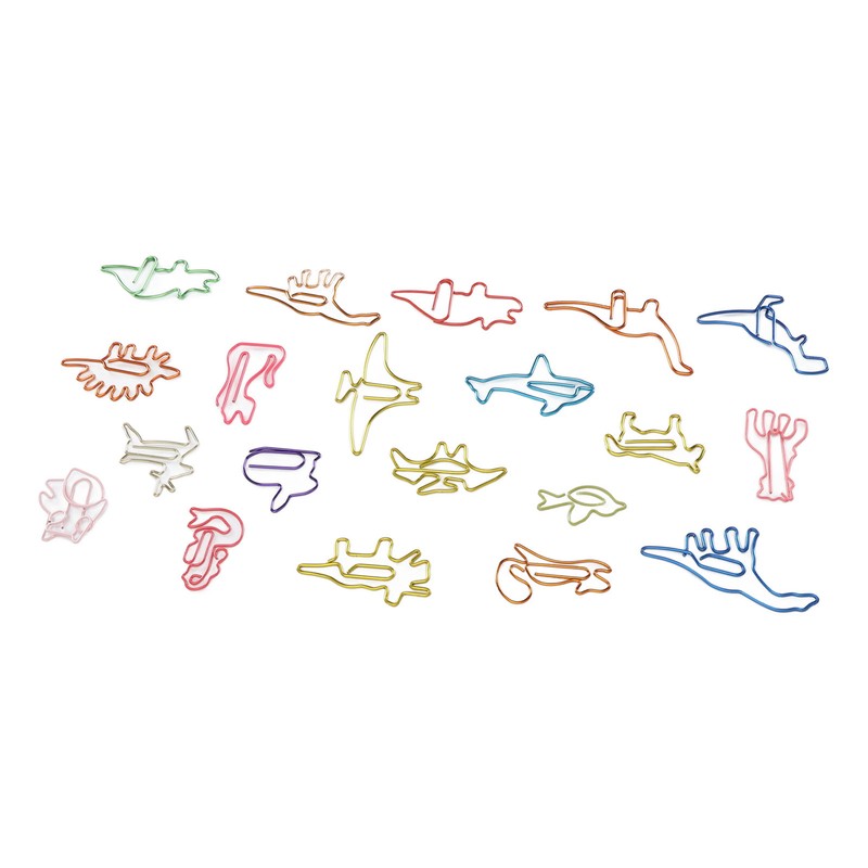 100pcs Colorful Paper Clips 20 Cute Shapes Stable Clamping Lightweight