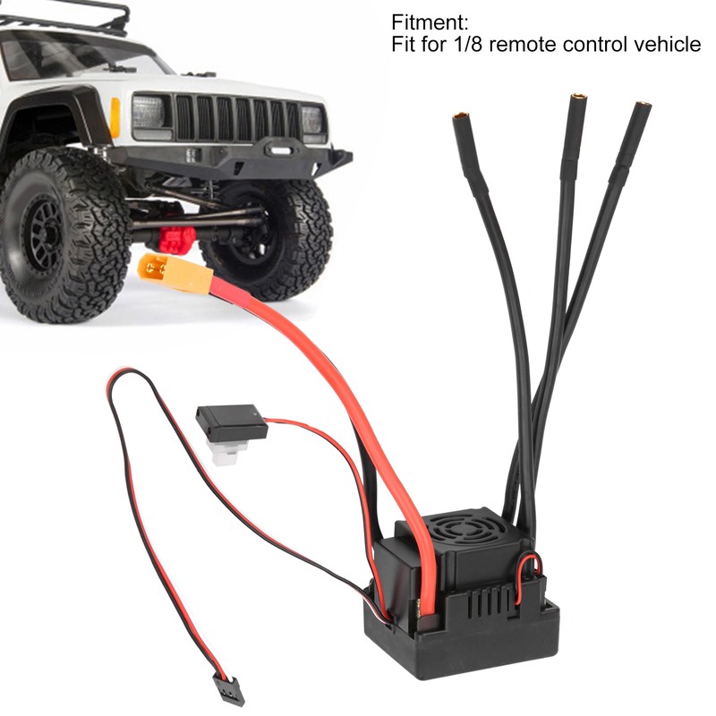 80A Waterproof Brushless ESC Electric Speed Controller Accessory for 1/8