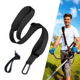 NRJSSCC Trimmer Strap for Weed Eater Strap, Heavy Duty Shoulder Strap for Leaf Blower, Universal Padded Harness Compatible with Greenworks, EGO, Leaf Blowers, String Trimmers, Shrub Trimmers, Black