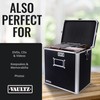 Vaultz Vinyl Record Storage Box - Locking 50 Album Holder